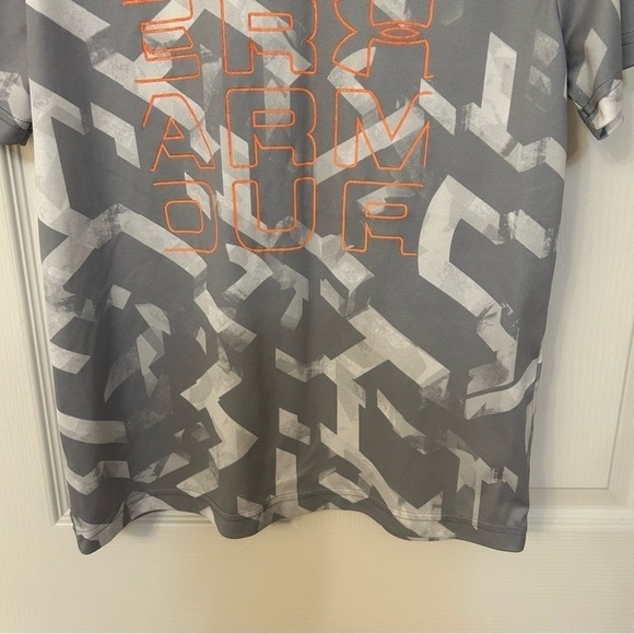 Under Armour Big Boys HeatGear top in Grey/White Size YXL - Picture 3 of 7